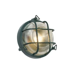 QAZQA Buiten wand- en plafondlamp donker groen rond IP44 - Noutica