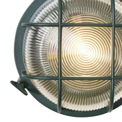QAZQA Buiten wand- en plafondlamp donker groen rond IP44 - Noutica
