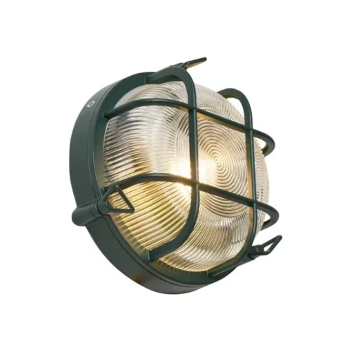 QAZQA Buiten wand- en plafondlamp donker groen rond IP44 - Noutica
