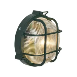 QAZQA Buiten wand- en plafondlamp donker groen rond IP44 - Noutica