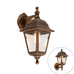 QAZQA Buiten wandlamp antiek goud IP44 - Capital