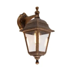 QAZQA Buiten wandlamp antiek goud IP44 - Capital