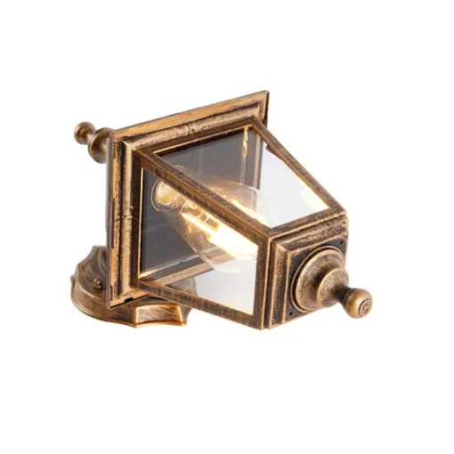 QAZQA Buiten wandlamp antiek goud IP44 - Capital