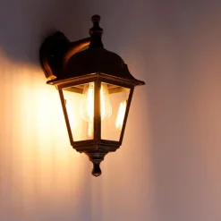 QAZQA Buiten wandlamp antiek goud IP44 - Capital