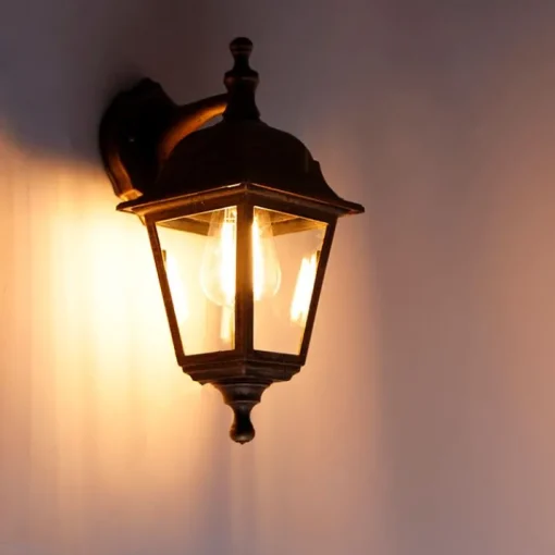 QAZQA Buiten wandlamp antiek goud IP44 - Capital