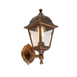 QAZQA Buiten wandlamp antiek goud IP44 - Capital