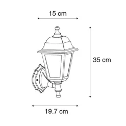 QAZQA Buiten wandlamp antiek goud IP44 - Capital