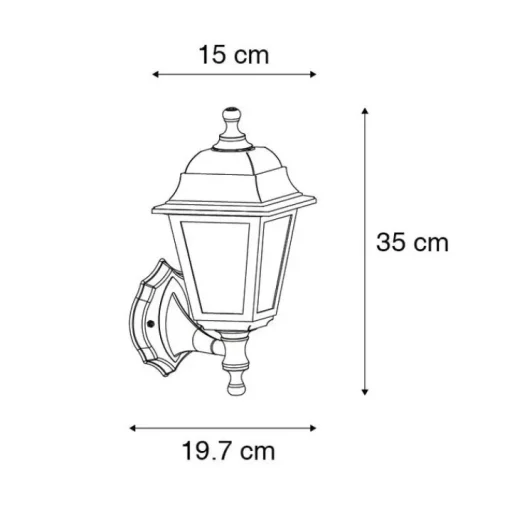 QAZQA Buiten wandlamp antiek goud IP44 - Capital
