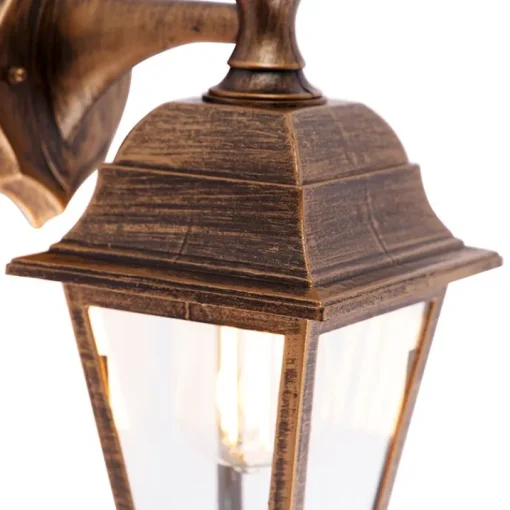 QAZQA Buiten wandlamp antiek goud IP44 - Capital