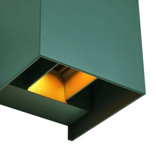 QAZQA Buiten wandlamp donker groen incl. LED IP54 - Edwin