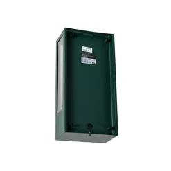 QAZQA Buiten wandlamp donker groen met schemersensor IP44 - Rotterdam