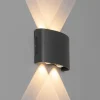QAZQA Buiten wandlamp donkergrijs incl. LED 4-lichts IP54 - Silly