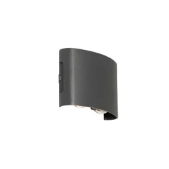 QAZQA Buiten wandlamp donkergrijs incl. LED 4-lichts IP54 - Silly