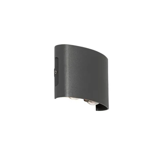 QAZQA Buiten wandlamp donkergrijs incl. LED 4-lichts IP54 - Silly