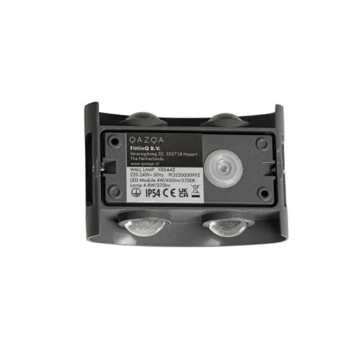 QAZQA Buiten wandlamp donkergrijs incl. LED 4-lichts IP54 - Silly