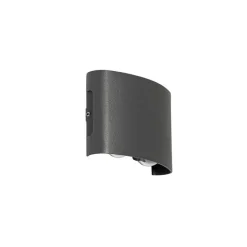 QAZQA Buiten wandlamp donkergrijs incl. LED 4-lichts IP54 - Silly