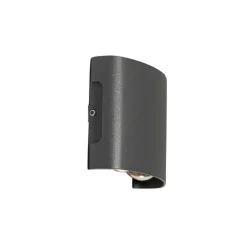 QAZQA Buiten wandlamp donkergrijs incl. LED 4-lichts IP54 - Silly