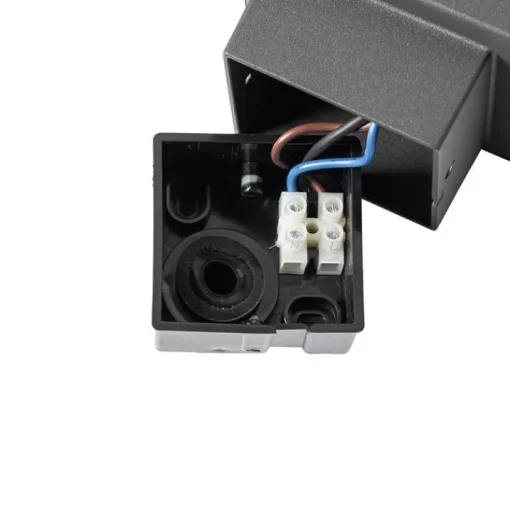 QAZQA Buiten wandlamp donkergrijs met bewegingsmelder IP44 - Denmark