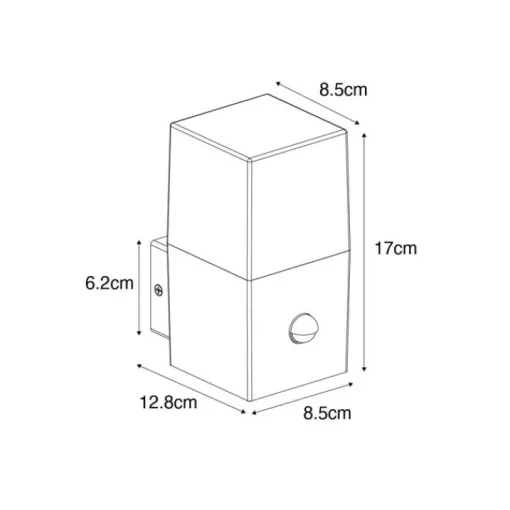 QAZQA Buiten wandlamp donkergrijs met bewegingsmelder IP44 - Denmark