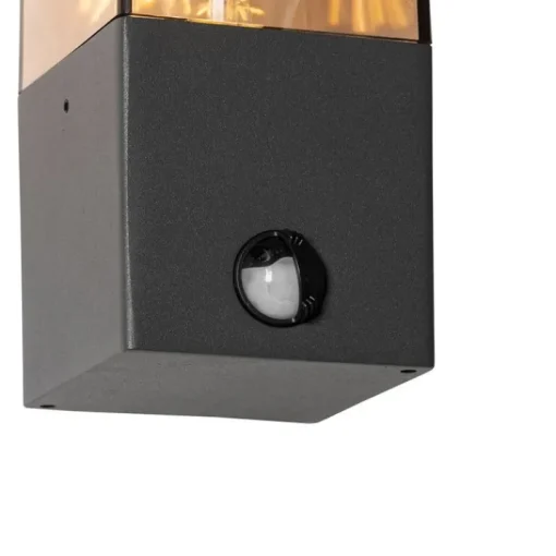 QAZQA Buiten wandlamp donkergrijs met bewegingsmelder IP44 - Denmark