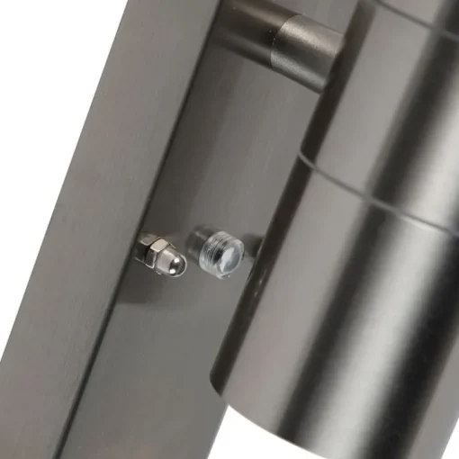QAZQA Buiten wandlamp staal 2-lichts IP44 met schemersensor - Duo