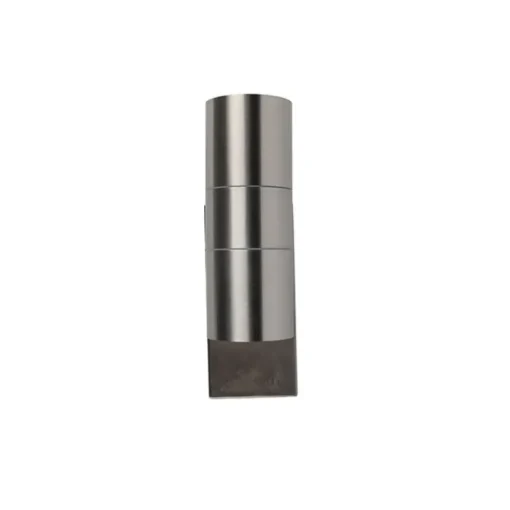 QAZQA Buiten wandlamp staal 2-lichts IP44 met schemersensor - Duo