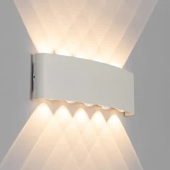 QAZQA Buiten wandlamp wit incl. LED 10-lichts IP54 - Silly