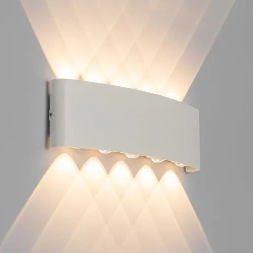 QAZQA Buiten wandlamp wit incl. LED 10-lichts IP54 - Silly
