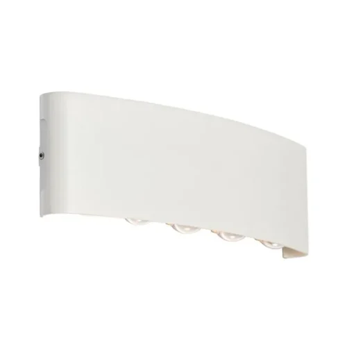 QAZQA Buiten wandlamp wit incl. LED 10-lichts IP54 - Silly