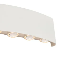 QAZQA Buiten wandlamp wit incl. LED 10-lichts IP54 - Silly