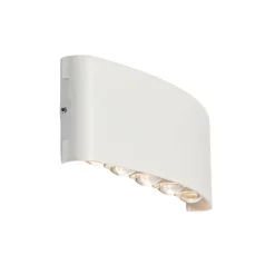 QAZQA Buiten wandlamp wit incl. LED 10-lichts IP54 - Silly
