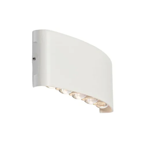 QAZQA Buiten wandlamp wit incl. LED 10-lichts IP54 - Silly