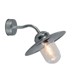 QAZQA Buiten wandlamp zink met glas IP44 - Munich