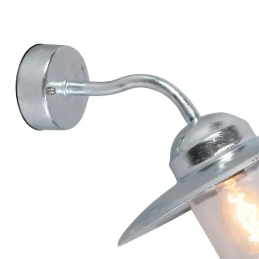 QAZQA Buiten wandlamp zink met glas IP44 - Munich