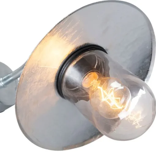 QAZQA Buiten wandlamp zink met glas IP44 - Munich