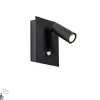 QAZQA Buiten wandlamp zwart incl. LED IP54 bewegingssensor - Simon