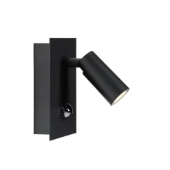 QAZQA Buiten wandlamp zwart incl. LED IP54 bewegingssensor - Simon