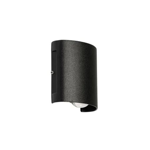 QAZQA Buiten wandlamp zwart incl. LED 2-lichts IP54 - Silly