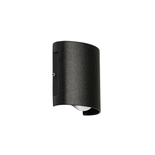 QAZQA Buiten wandlamp zwart incl. LED 2-lichts IP54 - Silly