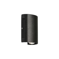 QAZQA Buiten wandlamp zwart incl. LED 2-lichts IP54 - Silly