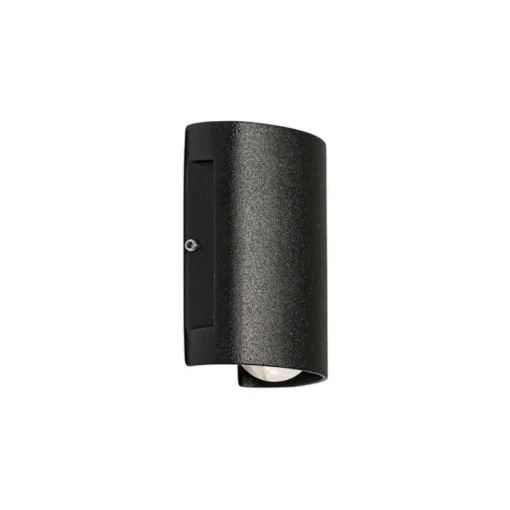 QAZQA Buiten wandlamp zwart incl. LED 2-lichts IP54 - Silly