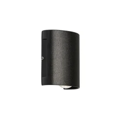 QAZQA Buiten wandlamp zwart incl. LED 2-lichts IP54 - Silly