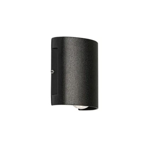 QAZQA Buiten wandlamp zwart incl. LED 2-lichts IP54 - Silly