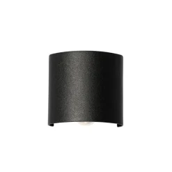 QAZQA Buiten wandlamp zwart incl. LED 2-lichts IP54 - Silly