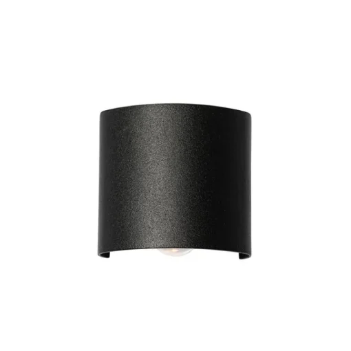 QAZQA Buiten wandlamp zwart incl. LED 2-lichts IP54 - Silly