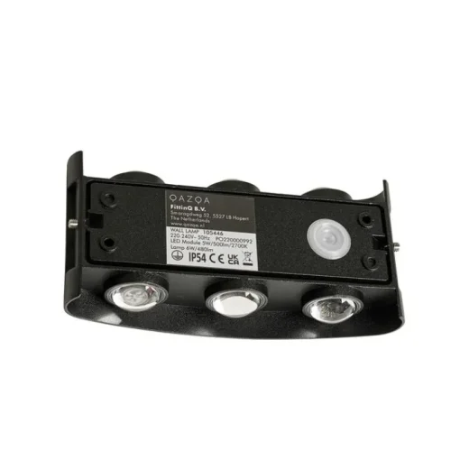 QAZQA Buiten wandlamp zwart incl. LED 6-lichts IP54 - Silly