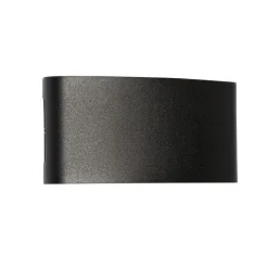 QAZQA Buiten wandlamp zwart incl. LED 6-lichts IP54 - Silly