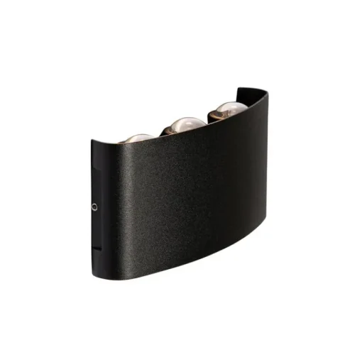 QAZQA Buiten wandlamp zwart incl. LED 6-lichts IP54 - Silly