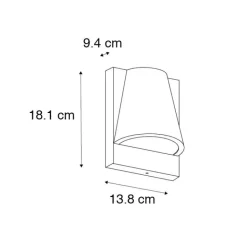 QAZQA Buiten wandlamp zwart IP44 met bewegingsmelder - Femke