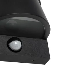 QAZQA Buiten wandlamp zwart IP44 met bewegingsmelder - Femke